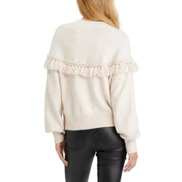 Sanctuary Cream Sweater with Tassels size Medium - Picture 4 of 13